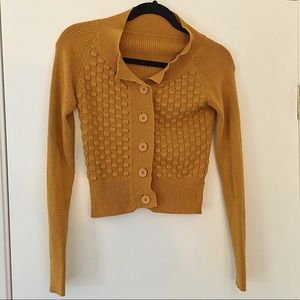Vintage Mustard Yellow Cardigan